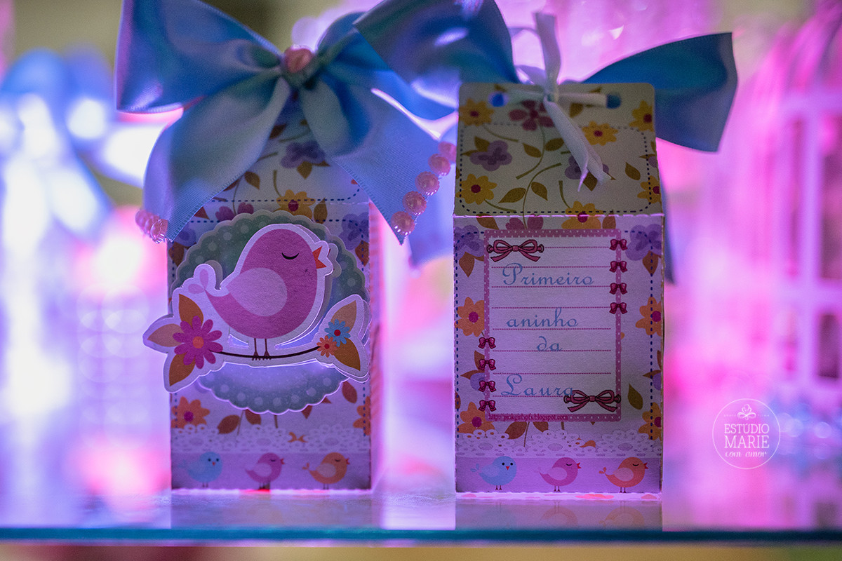 festa infantil menina passarinhos fofa