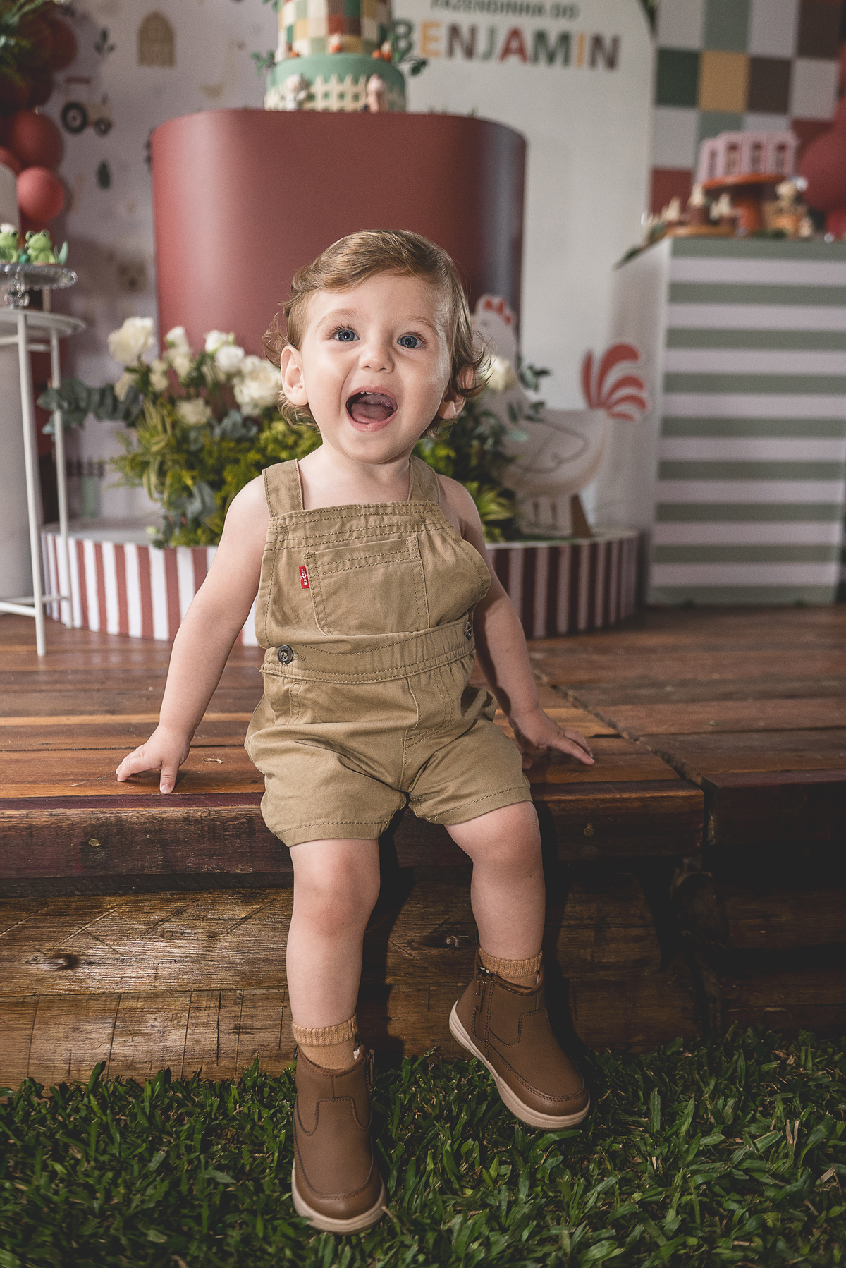 aniversário infantil, decoração fazendinha, um aninho, aniversário ao ar livre, estúdio Marie, fotografia infantil, decoração minimalista