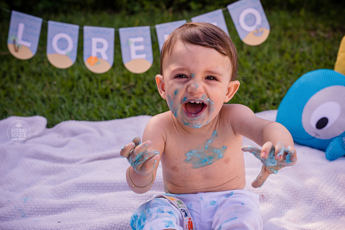 ensaio infantil fotografia externa smash the cake ensaio de familia