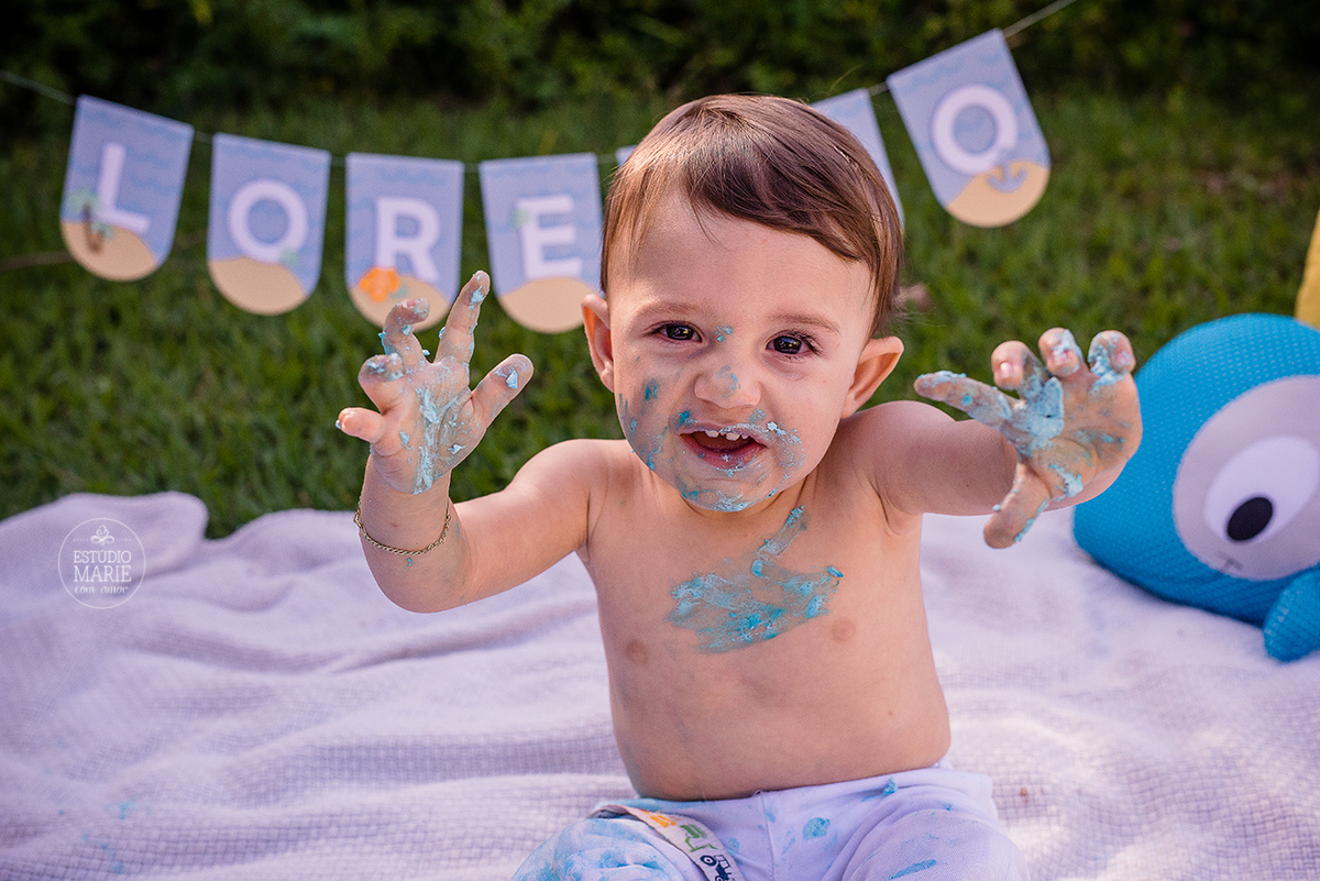 ensaio infantil fotografia externa smash the cake ensaio de familia