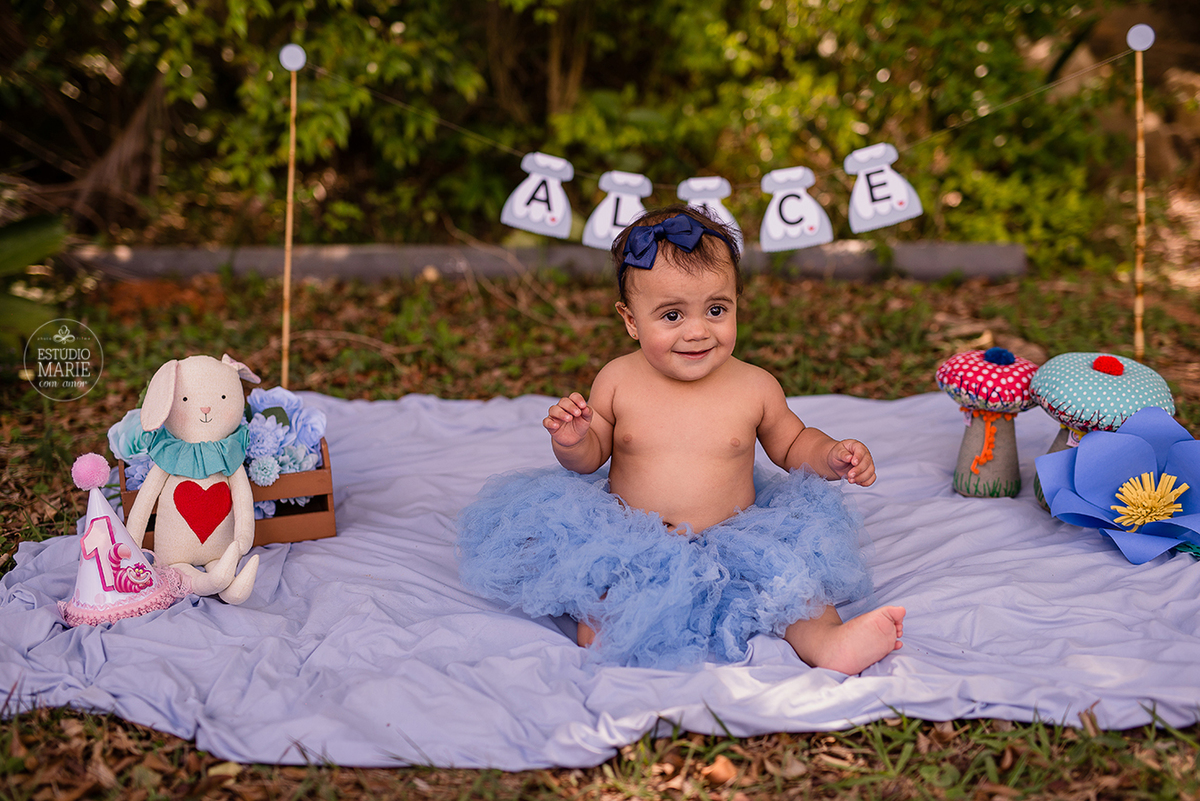 ensaio externo um ano e smash the cake alice