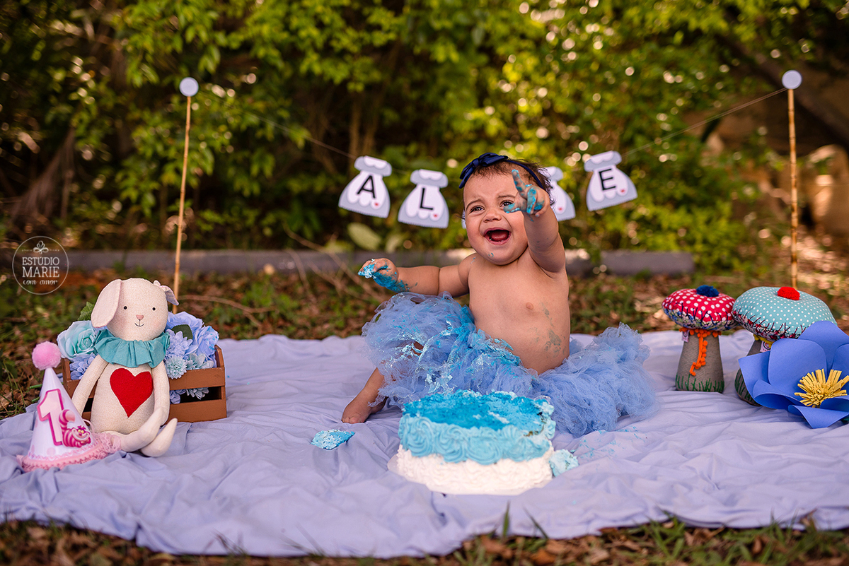 ensaio externo um ano e smash the cake alice