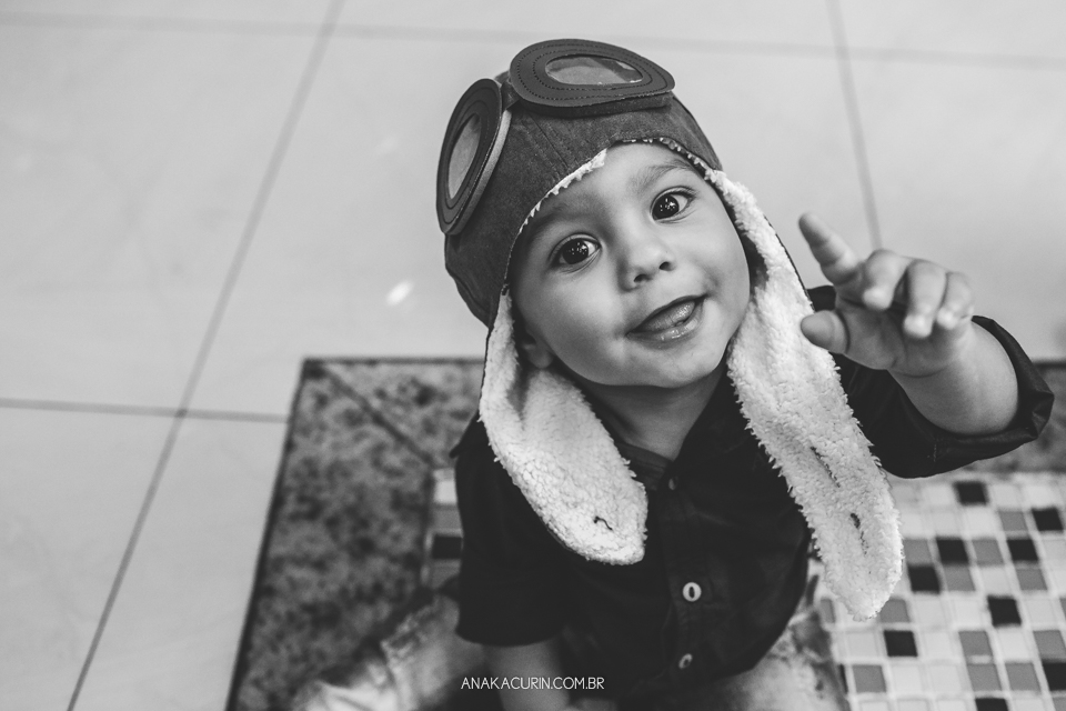 Festa de 1 ano do Bento, com o tema Aviador, fotografada por Ana Kacurin, no Rio de Janeiro