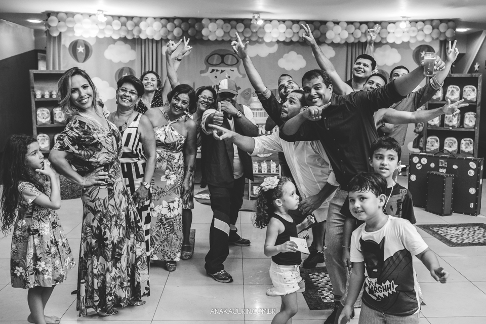 Festa de 1 ano do Bento, com o tema Aviador, fotografada por Ana Kacurin, no Rio de Janeiro