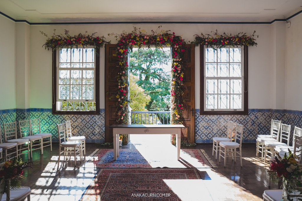 Cerimônia de casamento adventista de Larissa e Daniel no Solar Real em Santa Teresa