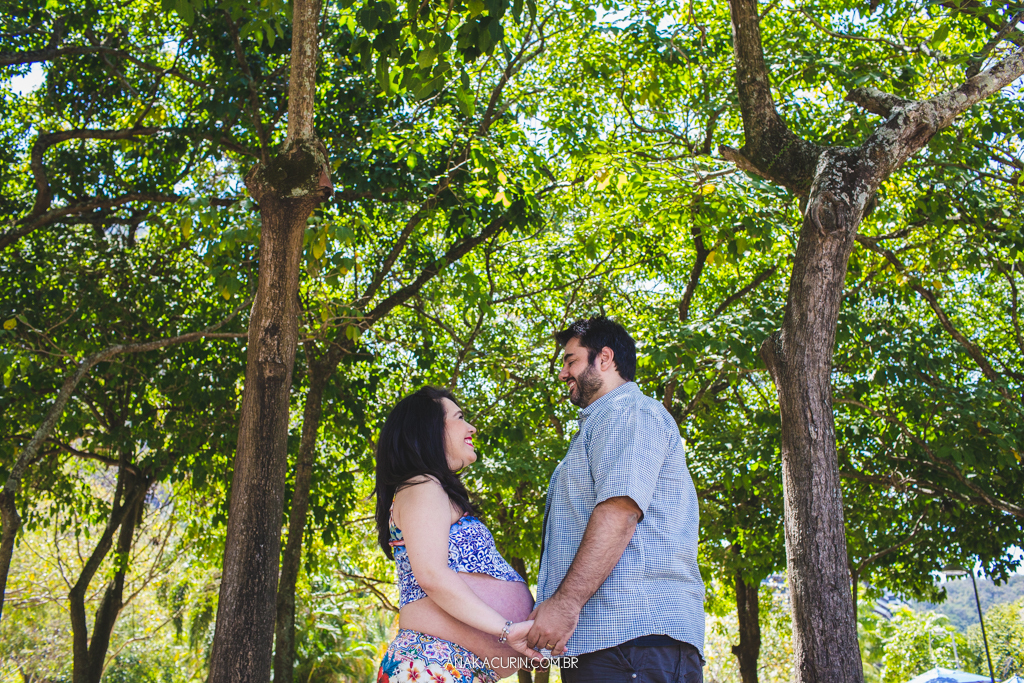 Ensaio gestante Flávia e Fábio na Lagoa Rodrigo de Freitas com Simba cachorro