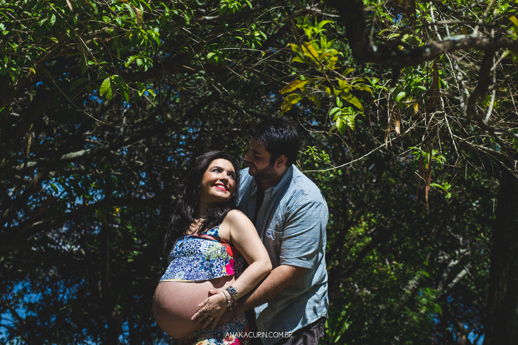 Ensaio gestante Flávia e Fábio na Lagoa Rodrigo de Freitas com Simba cachorro