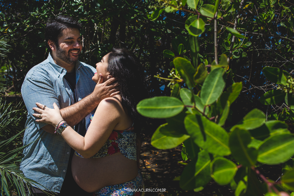 Ensaio gestante Flávia e Fábio na Lagoa Rodrigo de Freitas com Simba cachorro