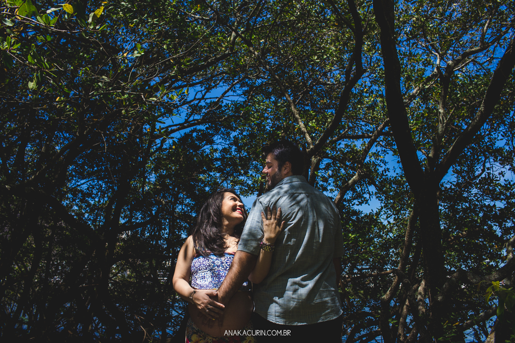 Ensaio gestante Flávia e Fábio na Lagoa Rodrigo de Freitas com Simba cachorro