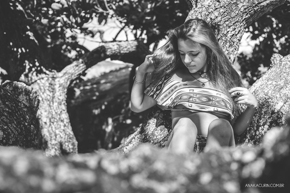 Ensaio fotográfico no estilo lifestyle de Giulia, uma menina de 15 anos, no Rio de Janeiro