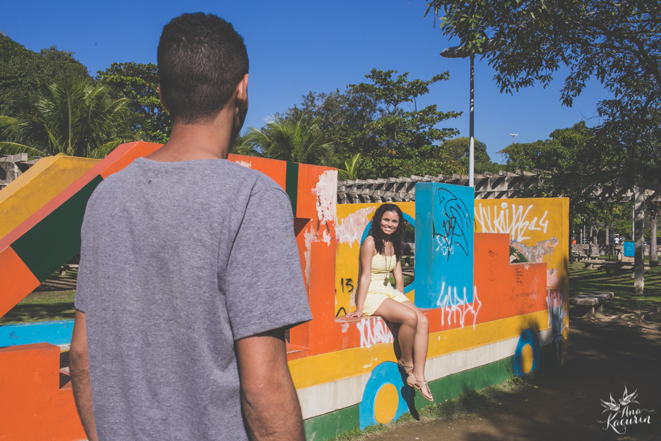 Ensaio de casal fotografado por Ana Kacurin no Parque dos PAtins na Lagoa Rodrigo de Freitas no Rio de Janeiro - RJ.