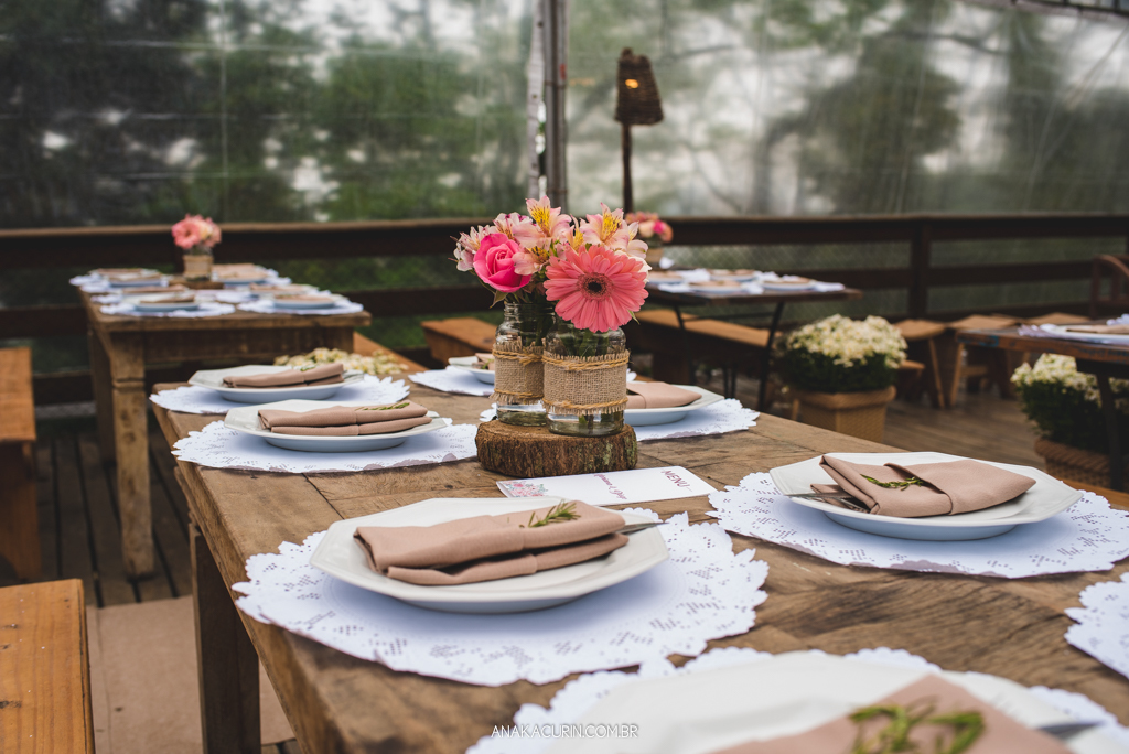 Decoração rústica de casamento