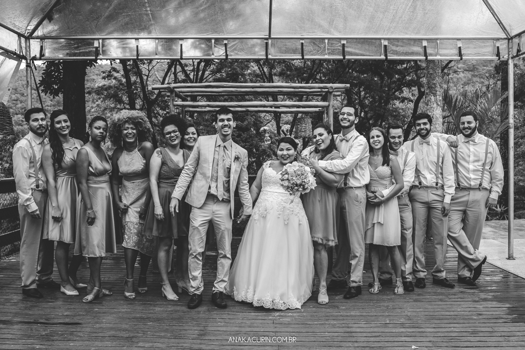 Foto oficial dos padrinhos e madrinhas