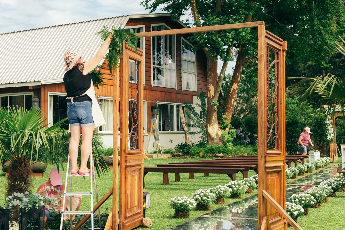 casamento de dia daniela radavelli fotografia make de noiva cabelo de noiva cerimônia externa Casa de Campo Canela 
