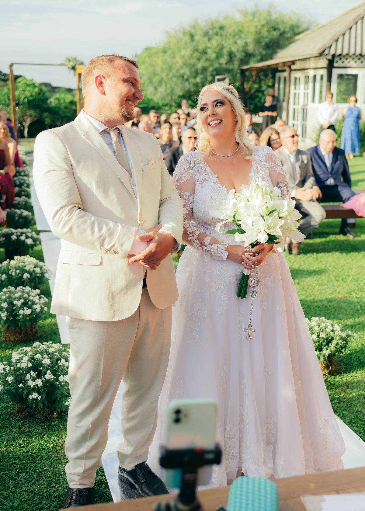 casamento de dia daniela radavelli fotografia make de noiva cabelo de noiva cerimônia externa Casa de Campo Canela 