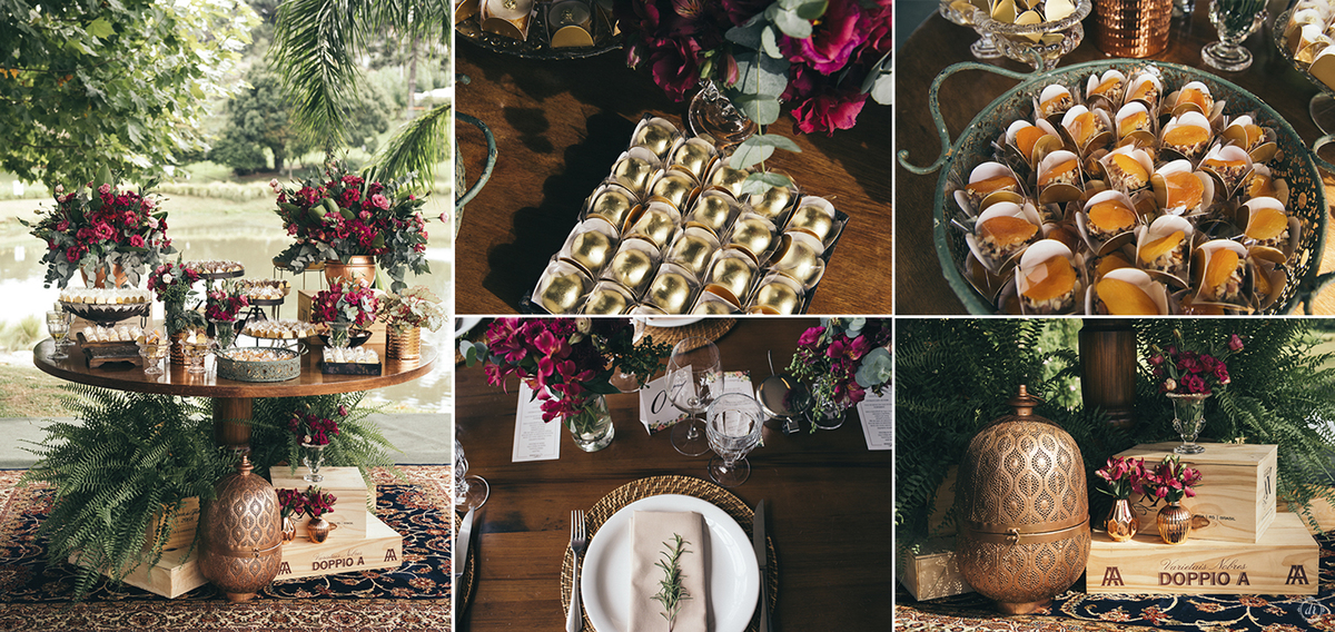 casamento no vale dos vinhedos casamento de dia hotel make de noiva penteado de noiva vestido de noiva decoração de casamento dourada 