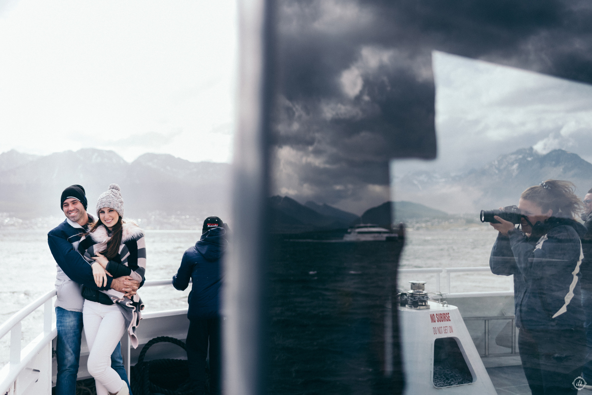 Ensaio no USHUAIA terra do fim do mundo Argentina Lua de Mel Fotógrafa no Ushuaia Tierra del Fuego Pinguinera 
