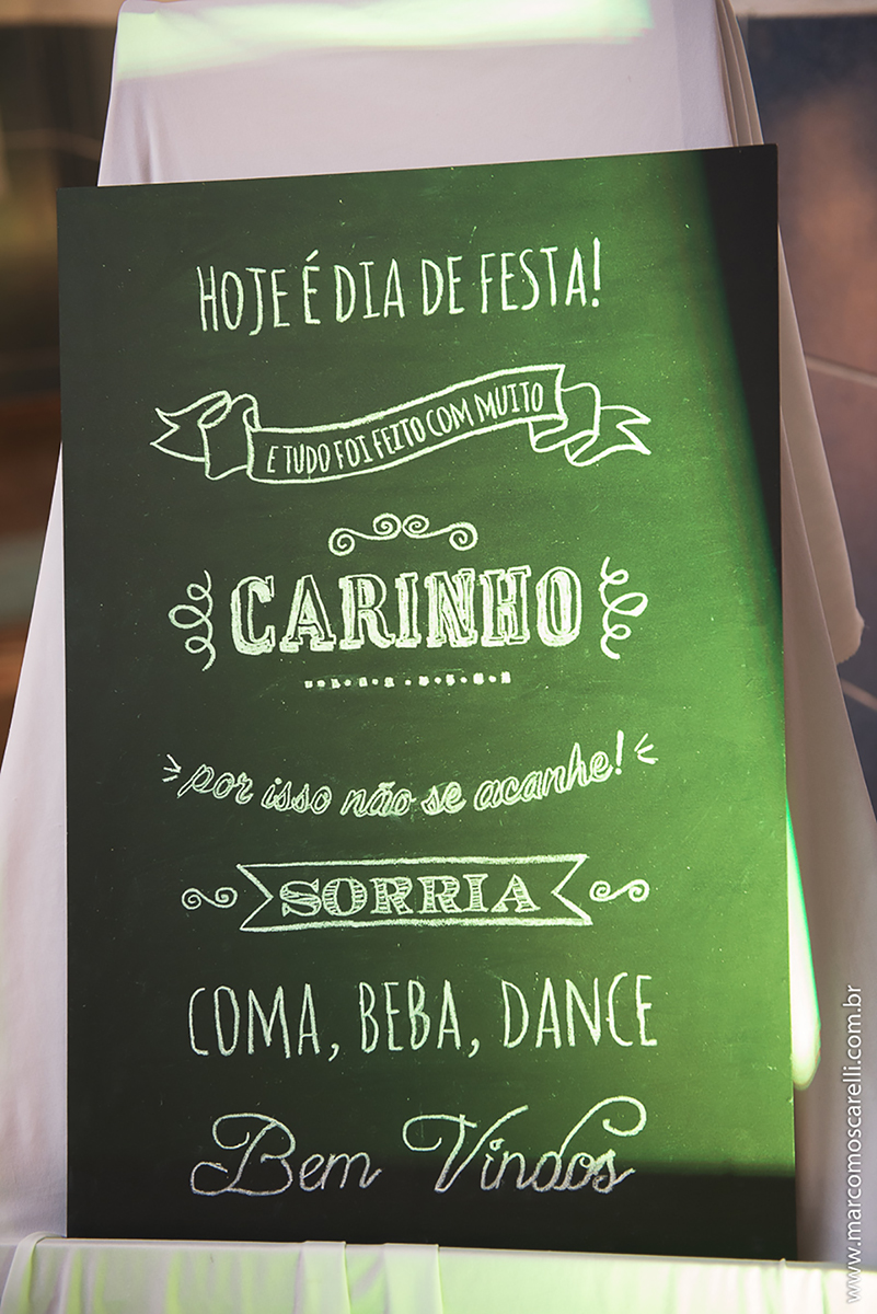 Detalhe da decoração da formatura