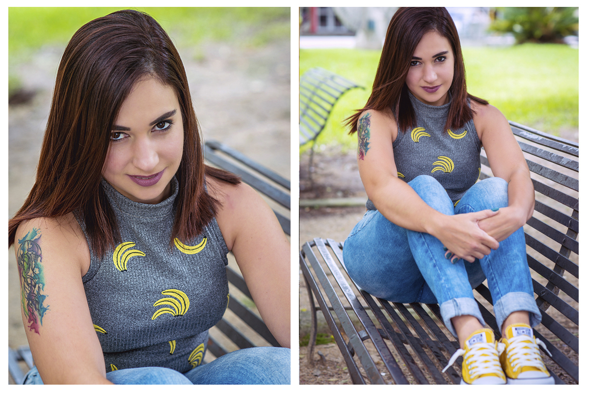 Aniversariante e modelo posando para foto no chafariz da praça coronel Pedo Osório em Pelotas. Foto por Marco Moscarelli