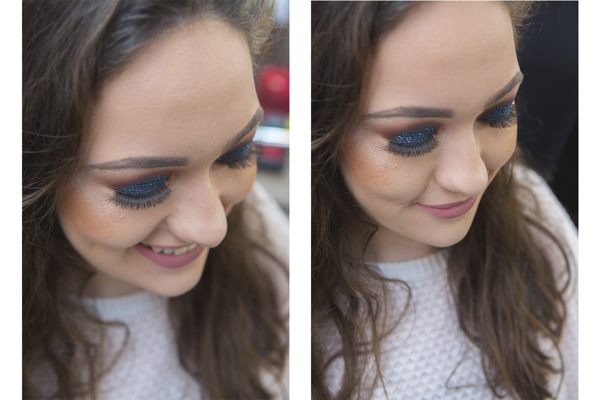 Fotografia da maquiagem da formanda pronta para sua recepção de formatura. Foto por Marco Moscarelli Fotografo.