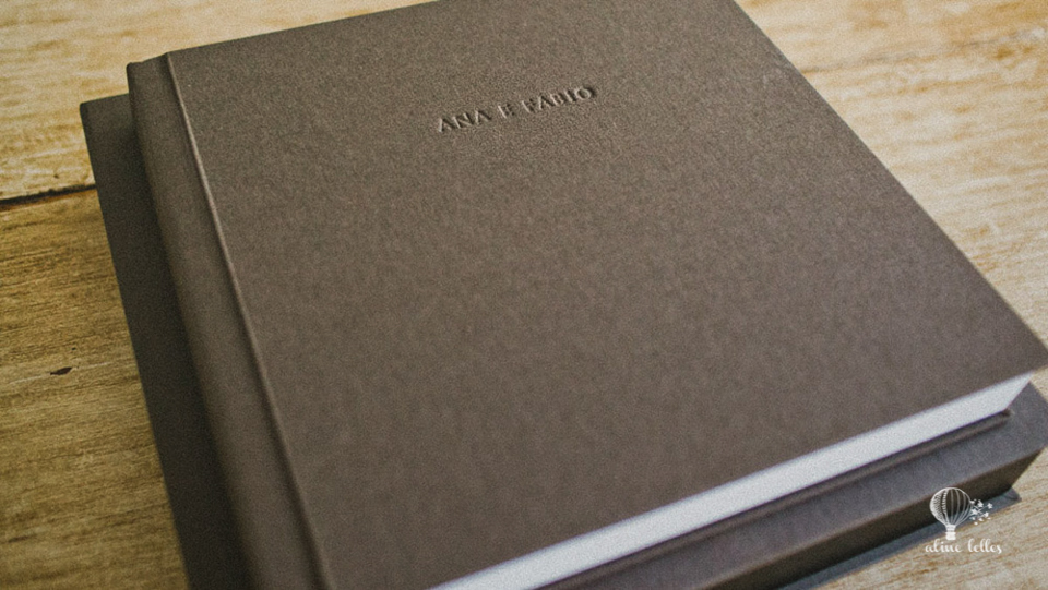 Album de Casamento fino e elegante | Revestimento de material sint&eacute;tico | Aline Lelles Fotografia Afetiva