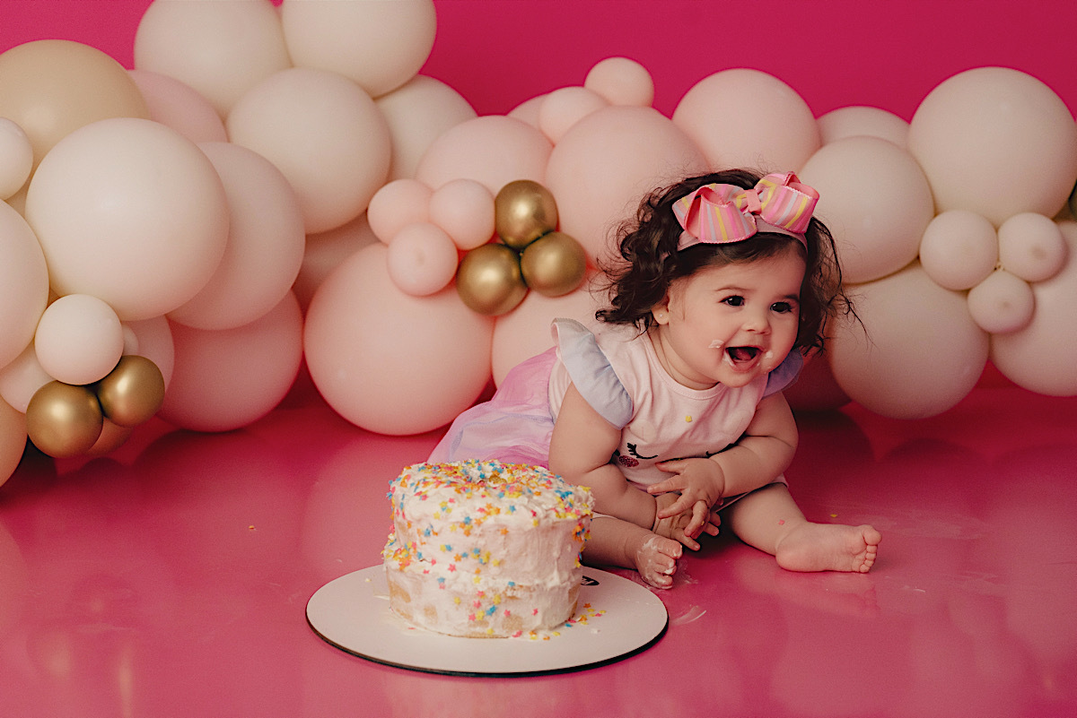ensaio familia - ensaio infantil - 1 ano - giovana - smash the cake - estudio - sao bento do sul - chroma fotografia