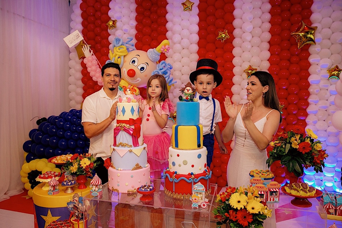 aniversario - aniversario infantil - aniversario duplo - tema circo - aniversario de gemeos - jaragua do sul - chroma fotografia
