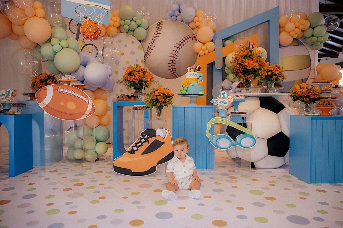 aniversario - aniversario infantil - tema esportes - aniversario Joao 1 ano - aniversario em jaragua do sul - fotografos jaragua do sul - fotografia infantil - chroma fotografia
