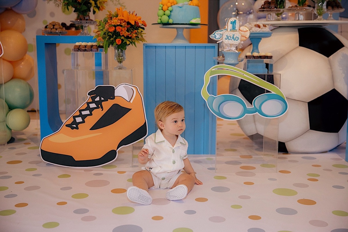 aniversario - aniversario infantil - tema esportes - aniversario Joao 1 ano - aniversario em jaragua do sul - fotografos jaragua do sul - fotografia infantil - chroma fotografia