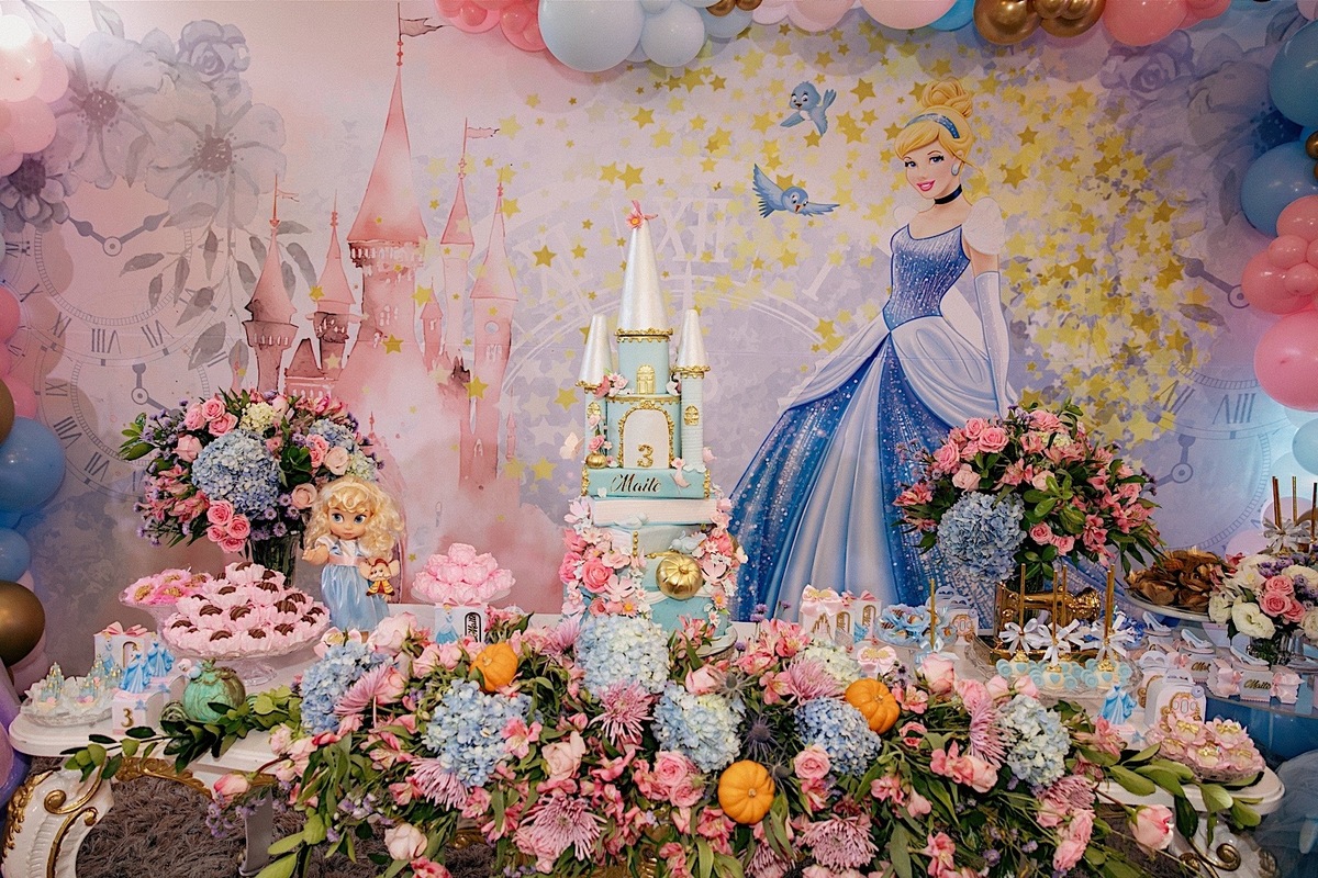 aniversario - aniversario infantil - aniversario da cinderela - tema cinderela - 3 anos da Maite - fotografos jaragua do sul - chroma fotografia