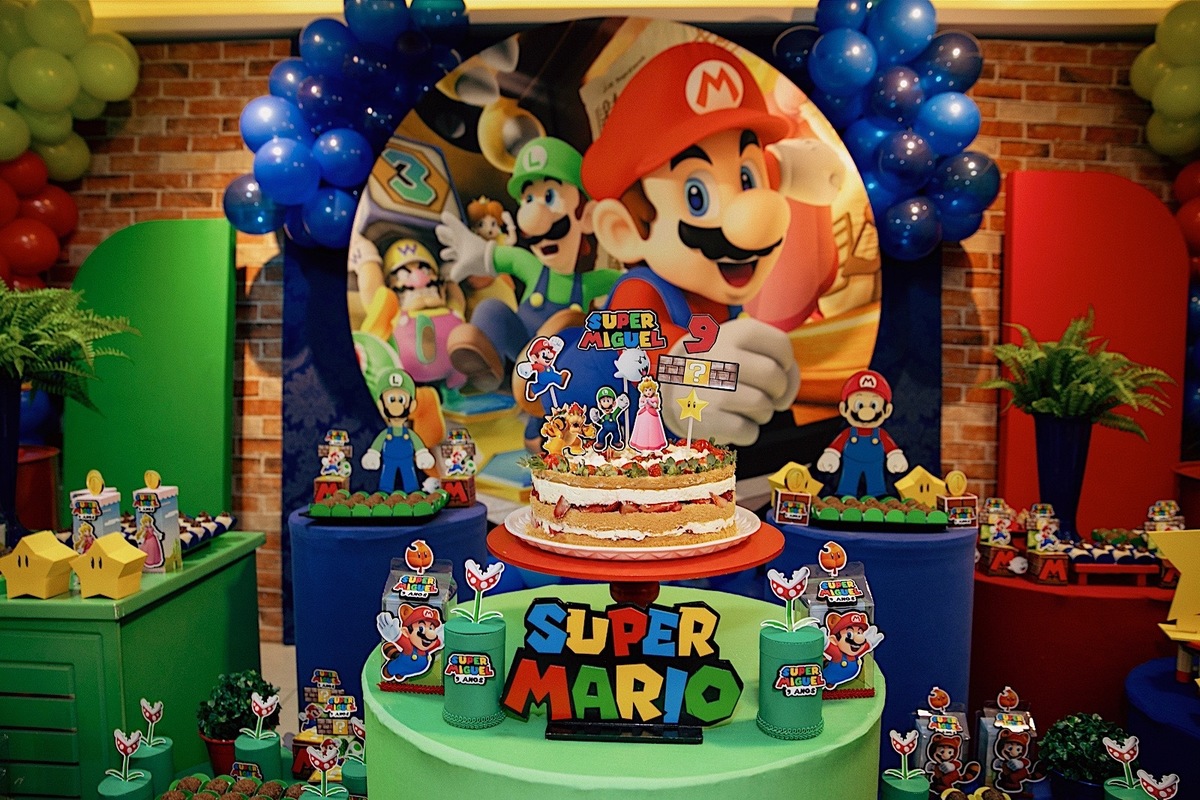 aniversario infantil - aniversario - aniversario miguel 9 anos - miguel 9 anos - fotografos jaragua do sul - fotografia infantil - festa de aniversario - tema super mario - jaragua do sul - chroma fotografia