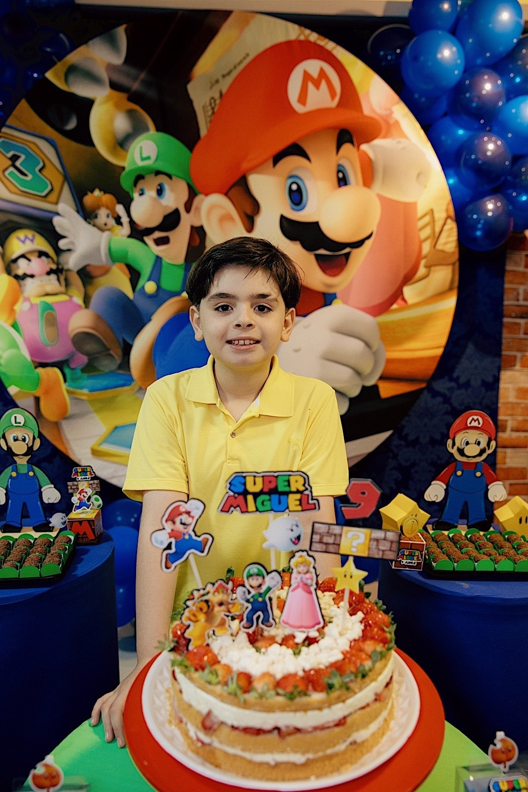 aniversario infantil - aniversario - aniversario miguel 9 anos - miguel 9 anos - fotografos jaragua do sul - fotografia infantil - festa de aniversario - tema super mario - jaragua do sul - chroma fotografia