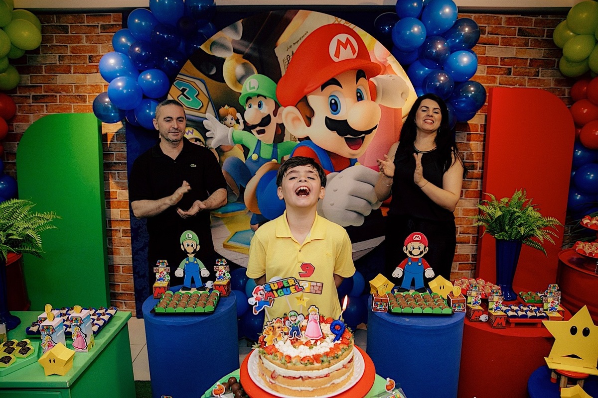 aniversario infantil - aniversario - aniversario miguel 9 anos - miguel 9 anos - fotografos jaragua do sul - fotografia infantil - festa de aniversario - tema super mario - jaragua do sul - chroma fotografia