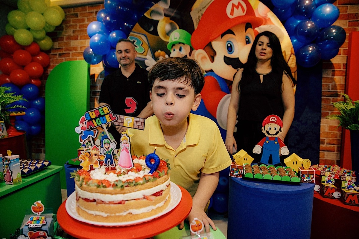 aniversario infantil - aniversario - aniversario miguel 9 anos - miguel 9 anos - fotografos jaragua do sul - fotografia infantil - festa de aniversario - tema super mario - jaragua do sul - chroma fotografia