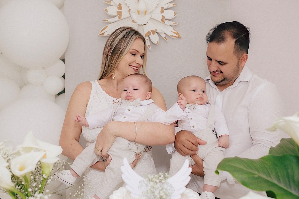 batismo - batizado - batismo gemeos - fotografia infantil - fotografia de familia - fotografos jaragua do sul - chroma fotografia