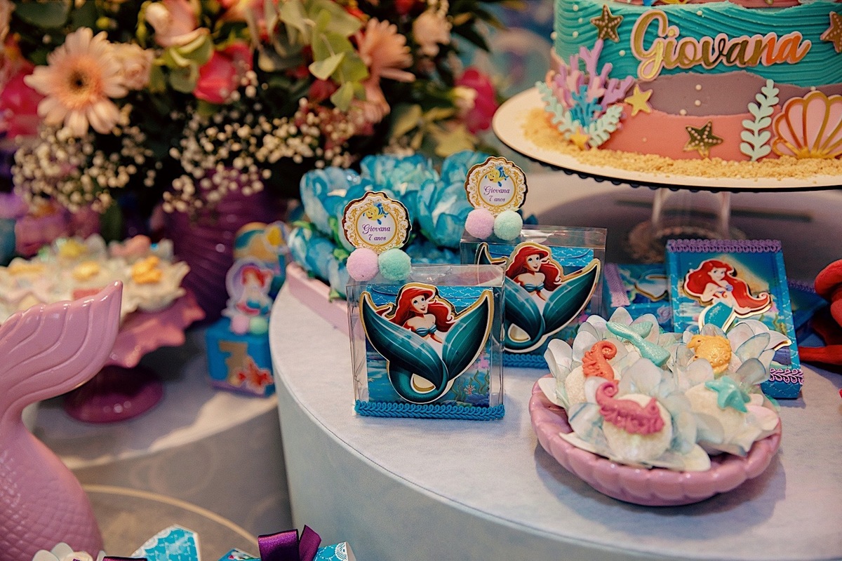 aniversario - aniversario infantil - festa de aniversario - tema pequena sereia - tema disney - Giovana 7 anos - fotografia infantil - fotografia de familia - fotografos jaragua do sul - chroma fotografia 