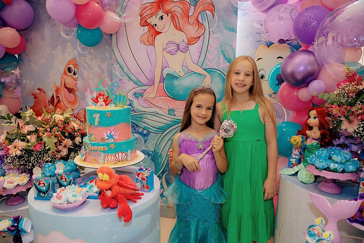 aniversario - aniversario infantil - festa de aniversario - tema pequena sereia - tema disney - Giovana 7 anos - fotografia infantil - fotografia de familia - fotografos jaragua do sul - chroma fotografia 