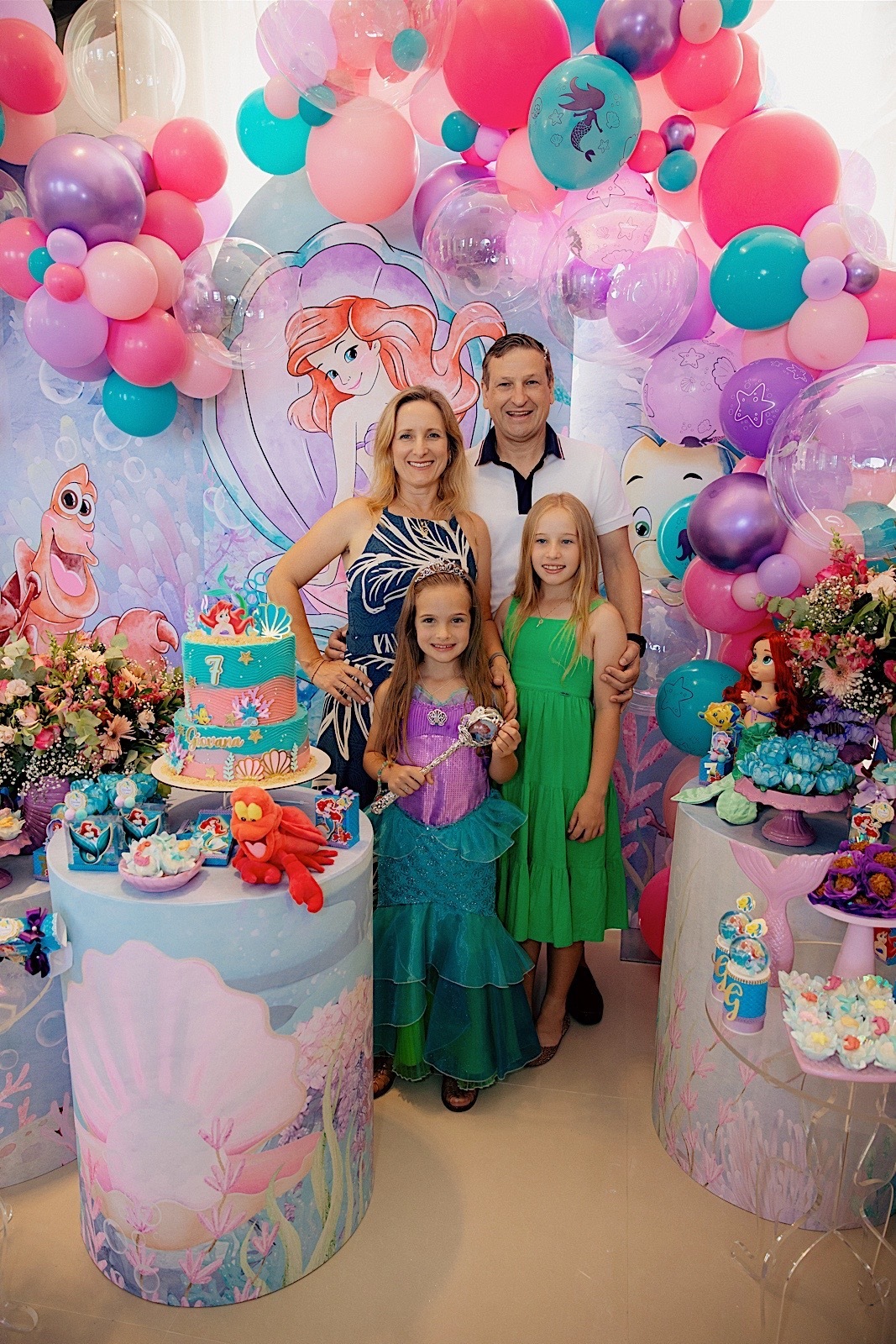 aniversario - aniversario infantil - festa de aniversario - tema pequena sereia - tema disney - Giovana 7 anos - fotografia infantil - fotografia de familia - fotografos jaragua do sul - chroma fotografia 