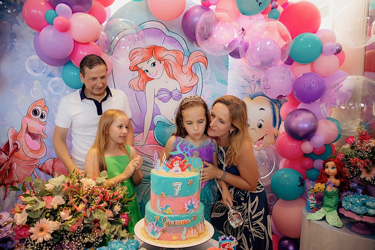 aniversario - aniversario infantil - festa de aniversario - tema pequena sereia - tema disney - Giovana 7 anos - fotografia infantil - fotografia de familia - fotografos jaragua do sul - chroma fotografia 