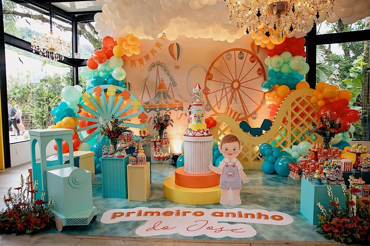 aniversario - aniversario infantil - festa de aniversario - tema parque de diversoes - jose 1 aninho - fotografos jaragua do sul - fotografia infantil - chroma fotografia 