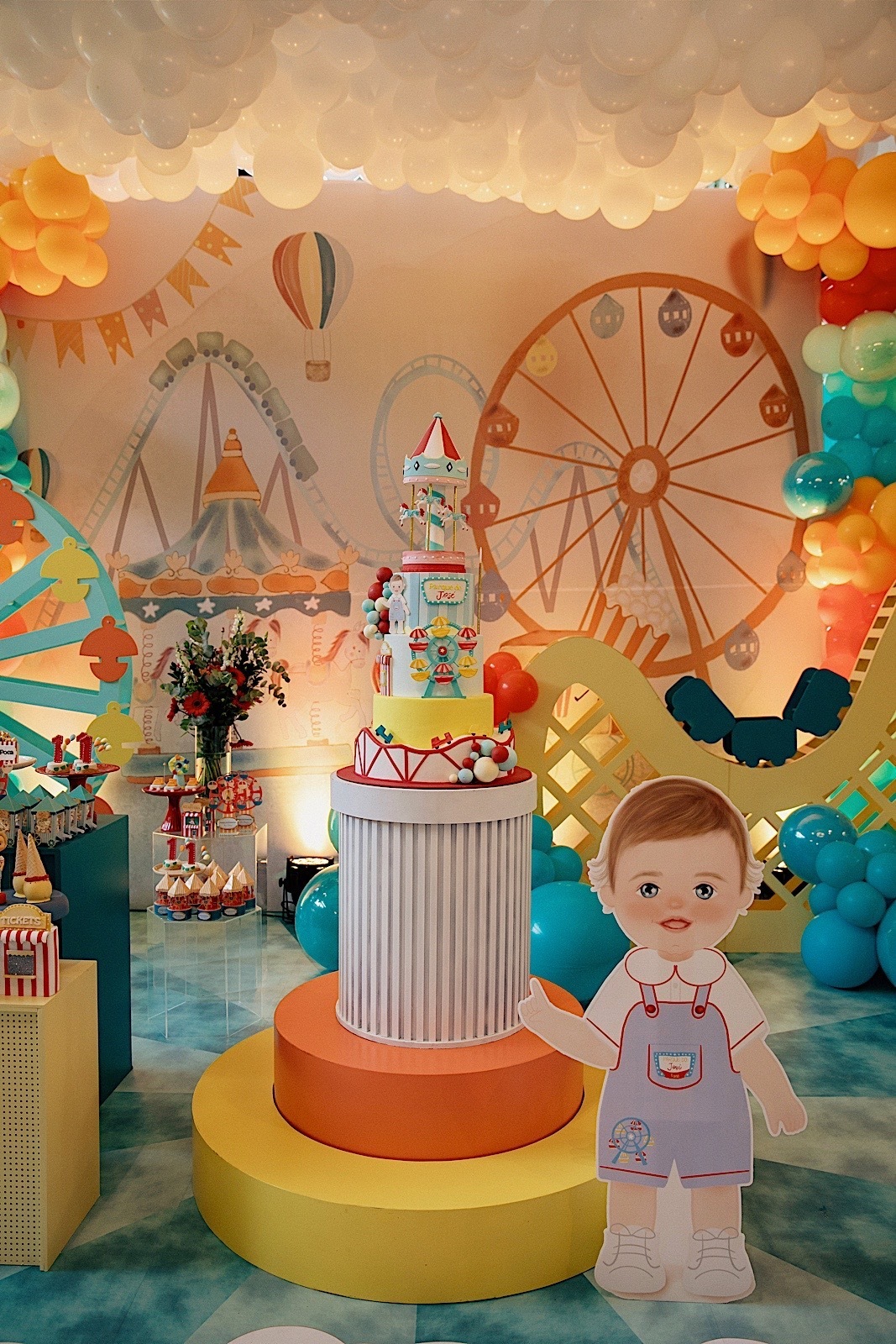 aniversario - aniversario infantil - festa de aniversario - tema parque de diversoes - jose 1 aninho - fotografos jaragua do sul - fotografia infantil - chroma fotografia 