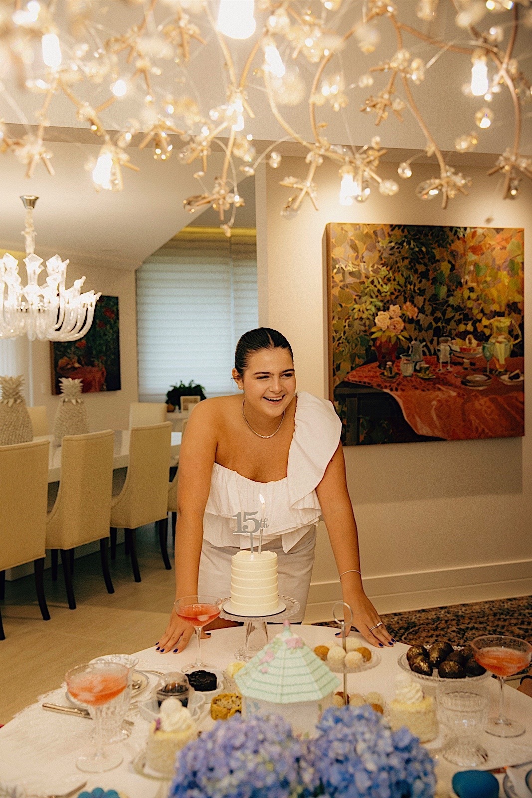 aniversario - aniversario 15 anos - cha da tarde - 15 anos - Valentina 15 anos - jaragua do sul - aniversario em casa - chroma fotografia