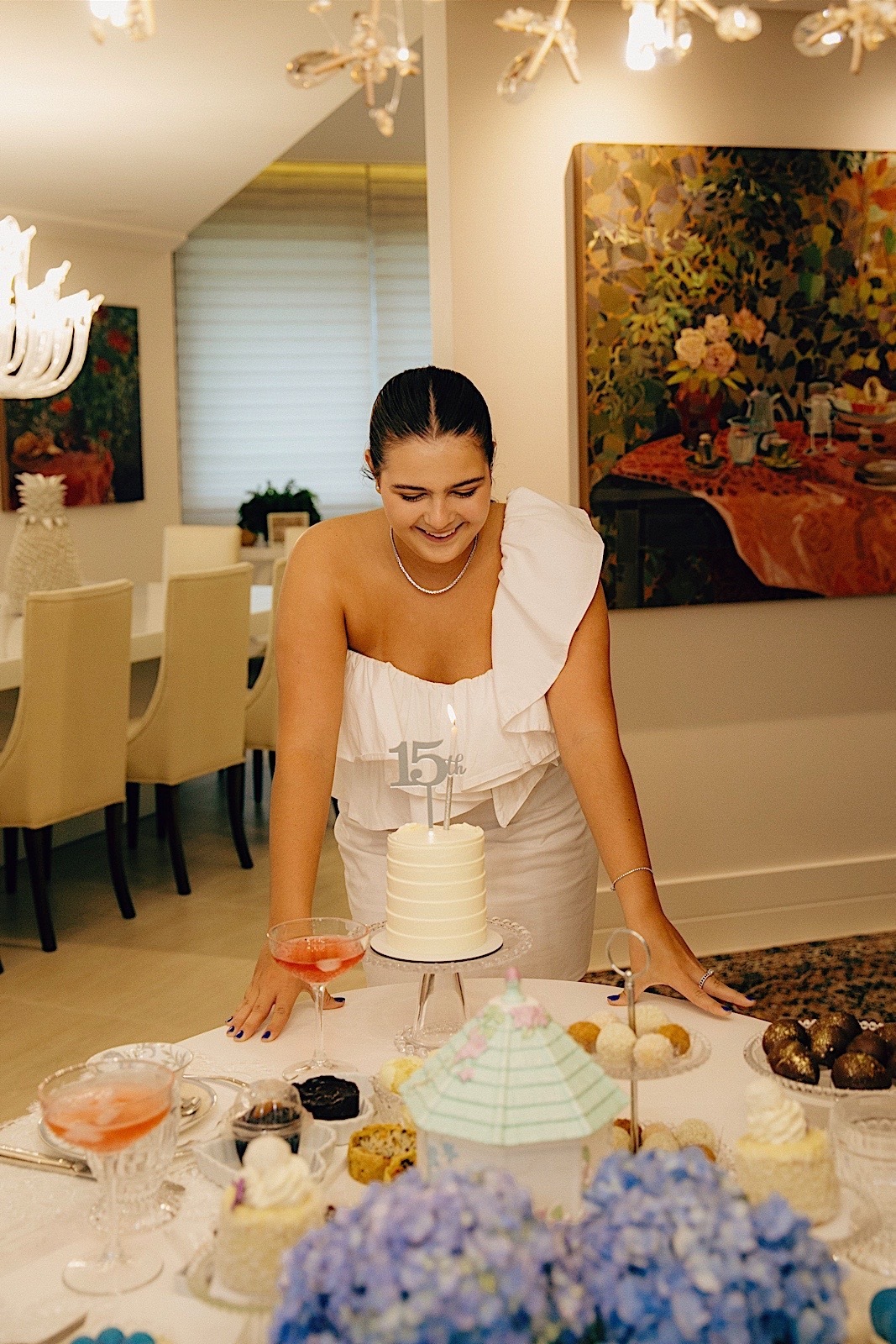 aniversario - aniversario 15 anos - cha da tarde - 15 anos - Valentina 15 anos - jaragua do sul - aniversario em casa - chroma fotografia