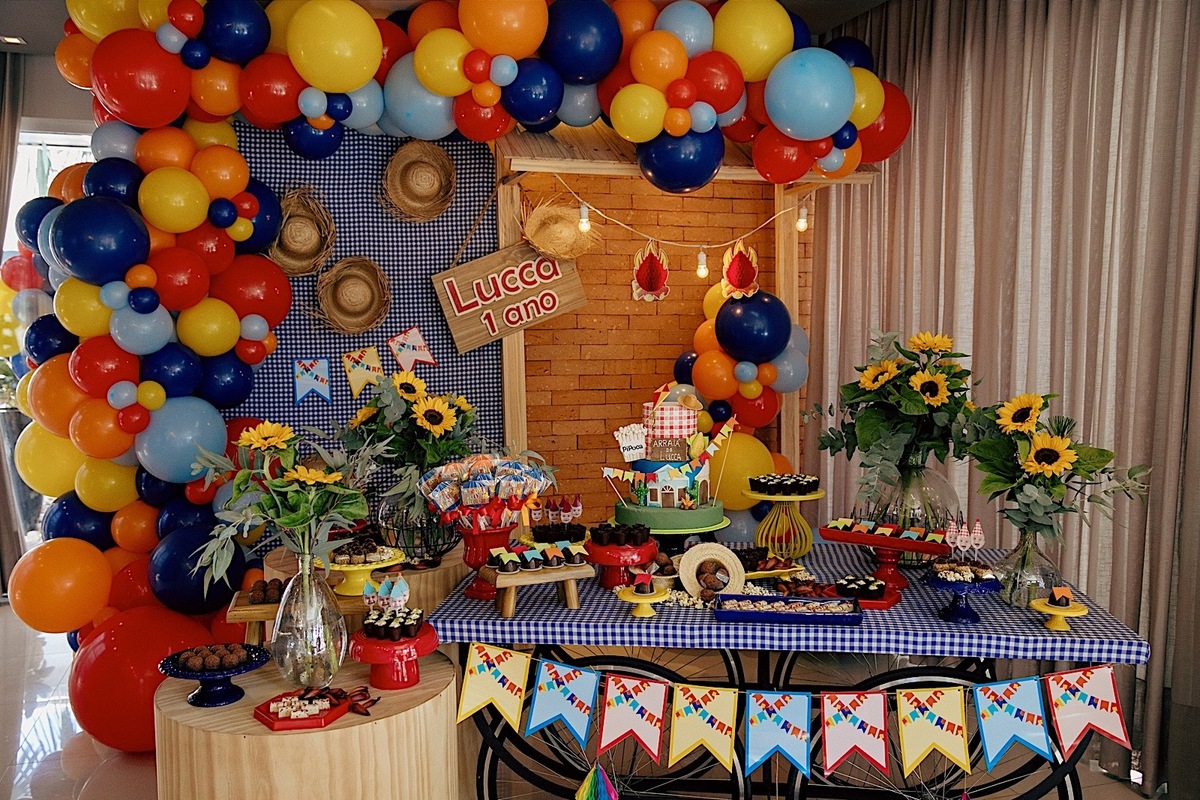 aniversario - aniversario infantil - festa de aniversario - tema junino - 1 no Lucca - fotografia infantil - fotografos jaragua do sul - chroma fotografia 