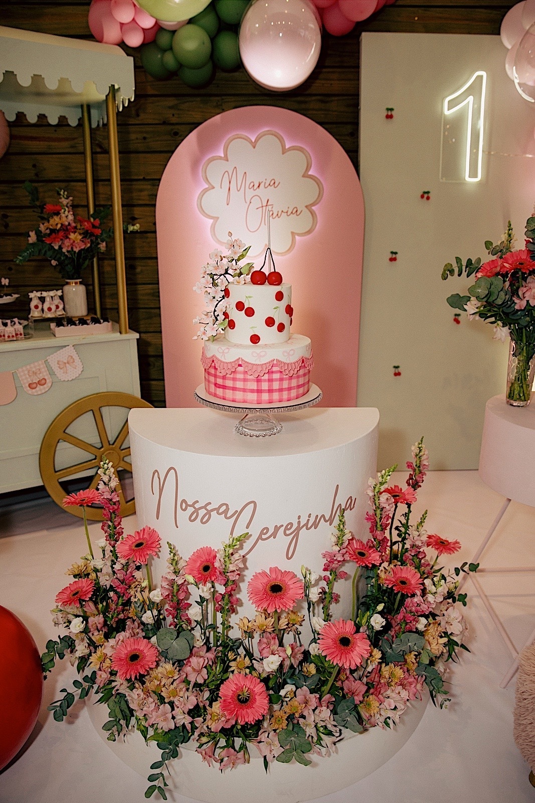 aniversario - aniversario infantil - maria otavia 1 ano - festa de 1 ano - fotografos jaraguá do sul - fotografia de familia - fotografia infantil - chroma fotografia - tema cereja