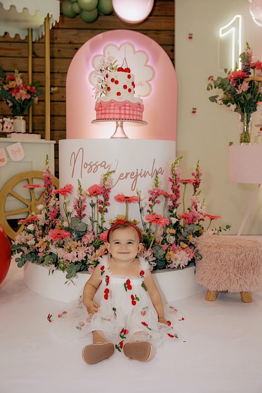 aniversario - aniversario infantil - maria otavia 1 ano - festa de 1 ano - fotografos jaraguá do sul - fotografia de familia - fotografia infantil - chroma fotografia - tema cereja