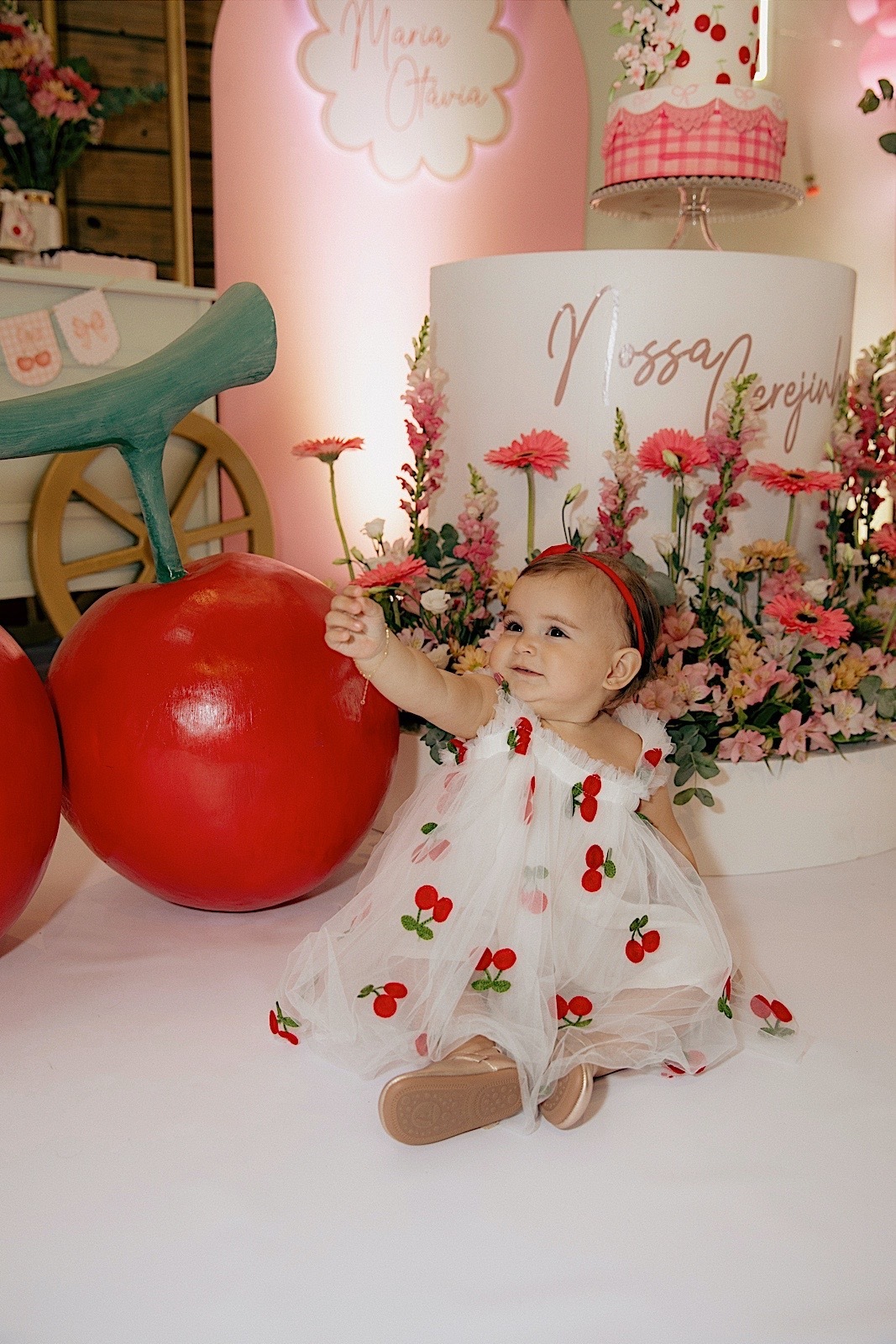 aniversario - aniversario infantil - maria otavia 1 ano - festa de 1 ano - fotografos jaraguá do sul - fotografia de familia - fotografia infantil - chroma fotografia - tema cereja