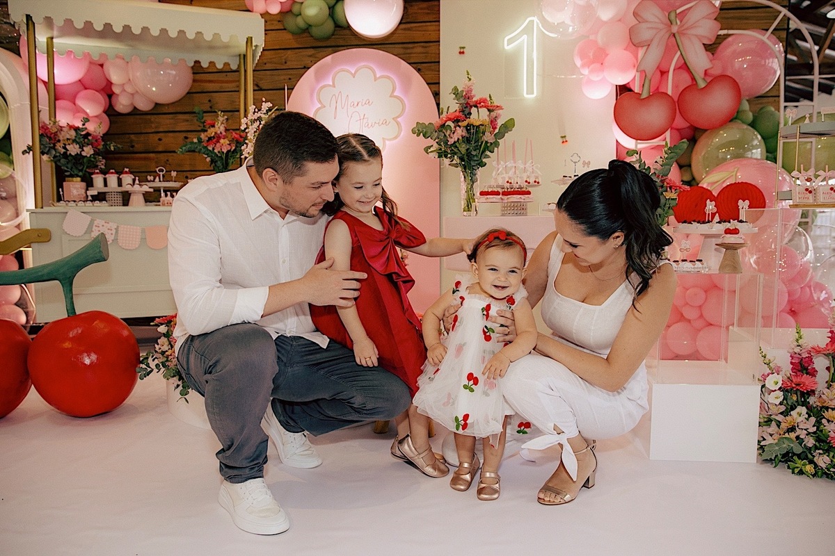 aniversario - aniversario infantil - maria otavia 1 ano - festa de 1 ano - fotografos jaraguá do sul - fotografia de familia - fotografia infantil - chroma fotografia - tema cereja