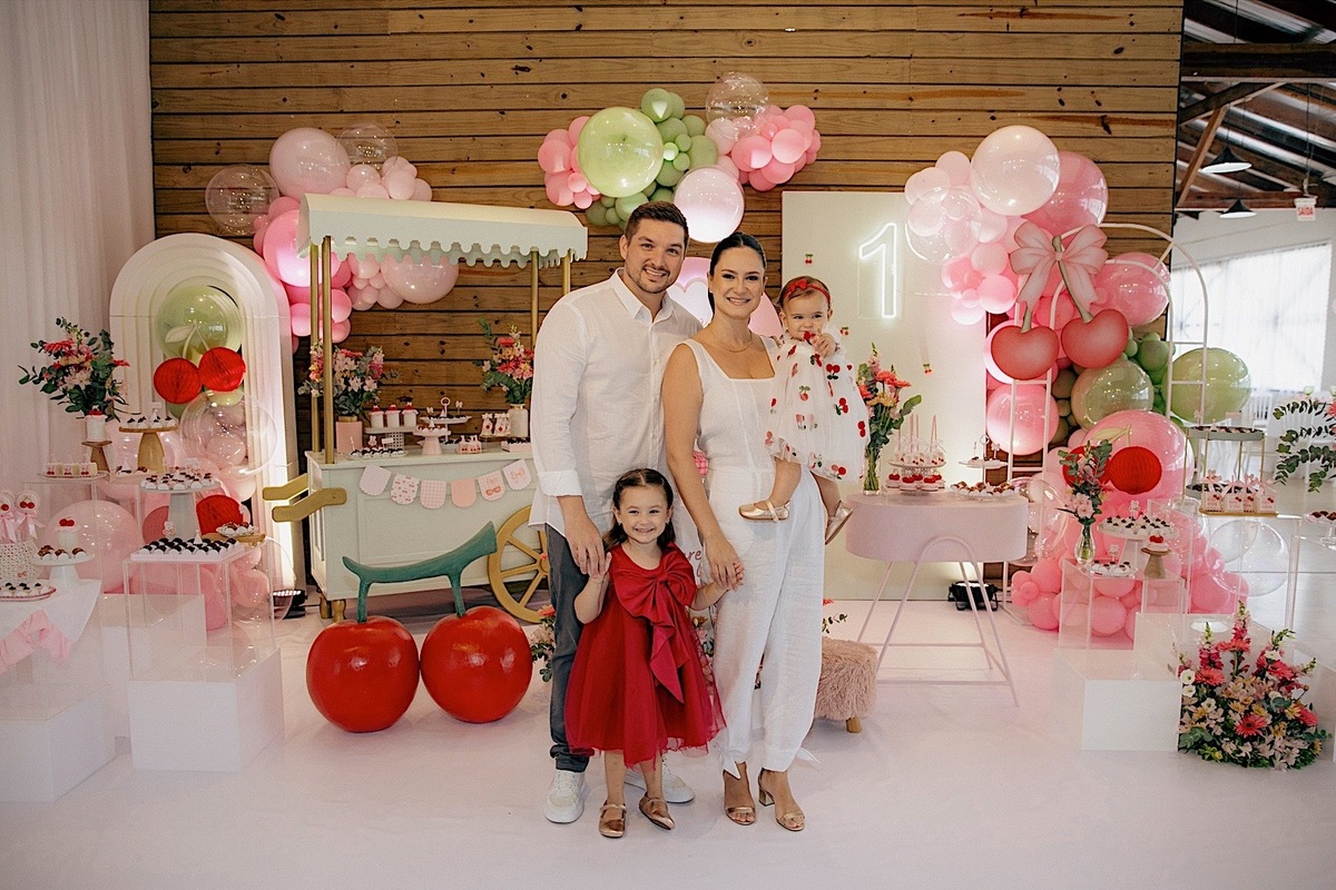 aniversario - aniversario infantil - maria otavia 1 ano - festa de 1 ano - fotografos jaraguá do sul - fotografia de familia - fotografia infantil - chroma fotografia - tema cereja