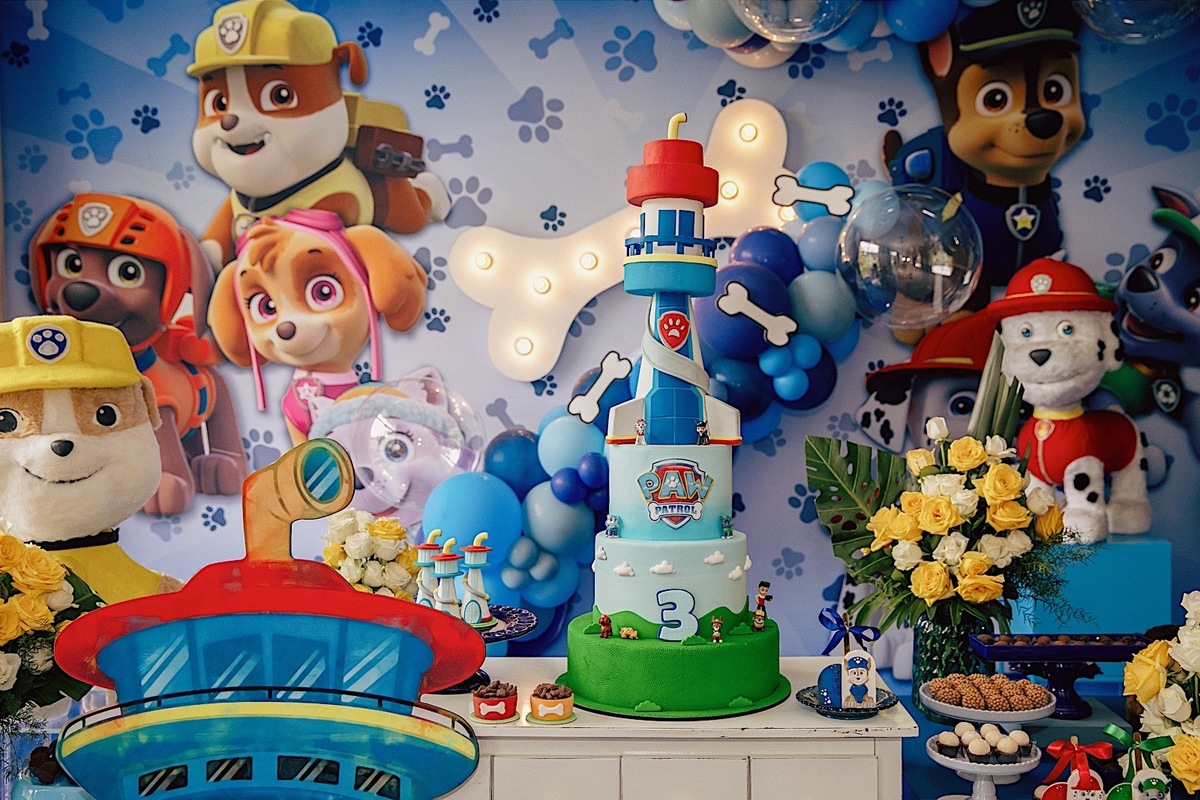  aniversario - aniverasario infantil - aniversario joao 3 anos - fotografia infantil - fotografos jaragua do sul - tema patrulha canina - chroma fotografia